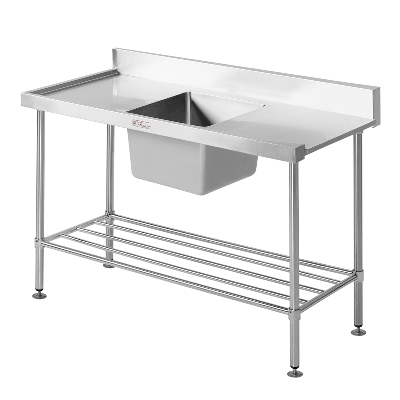 Simply Stainless Dishwash Inlet Bench with Sink